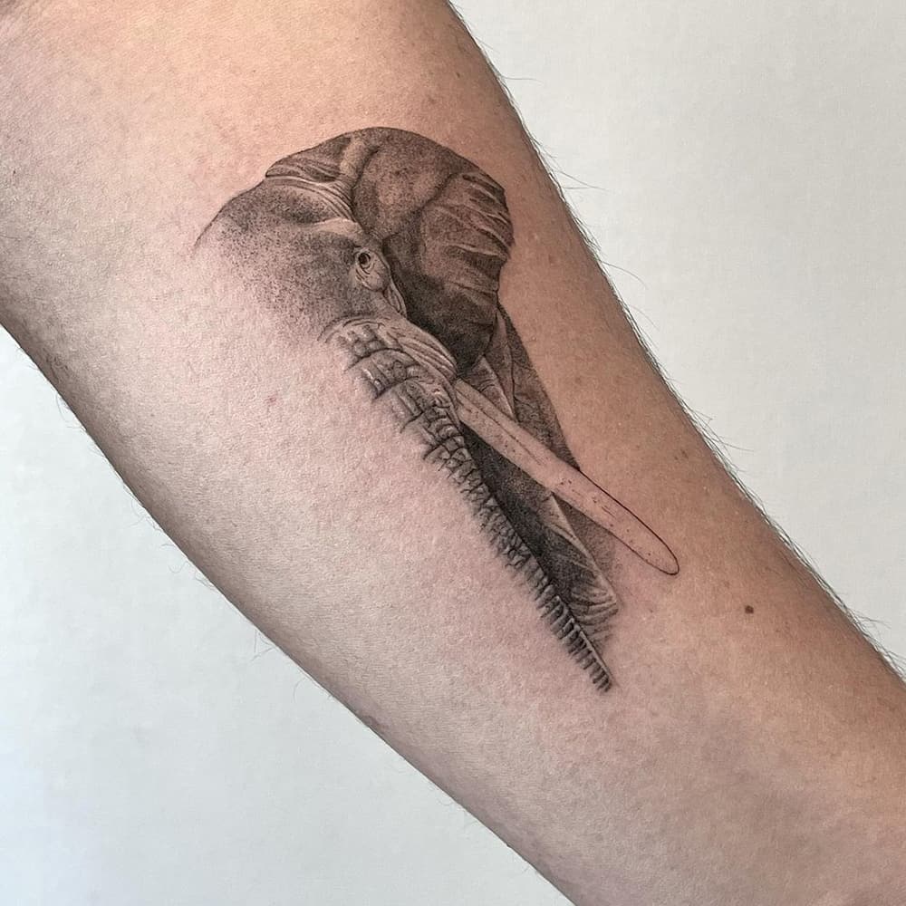 Couple Elephant Tattoo