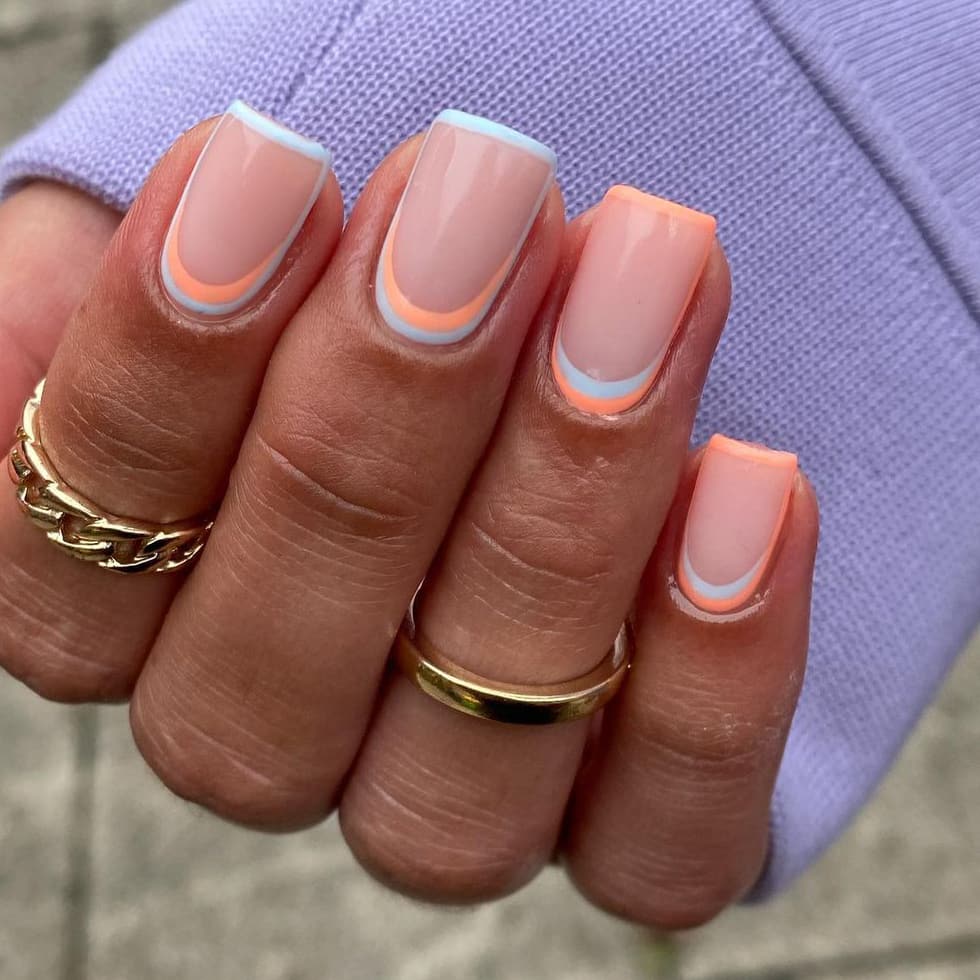 Creative orange nails