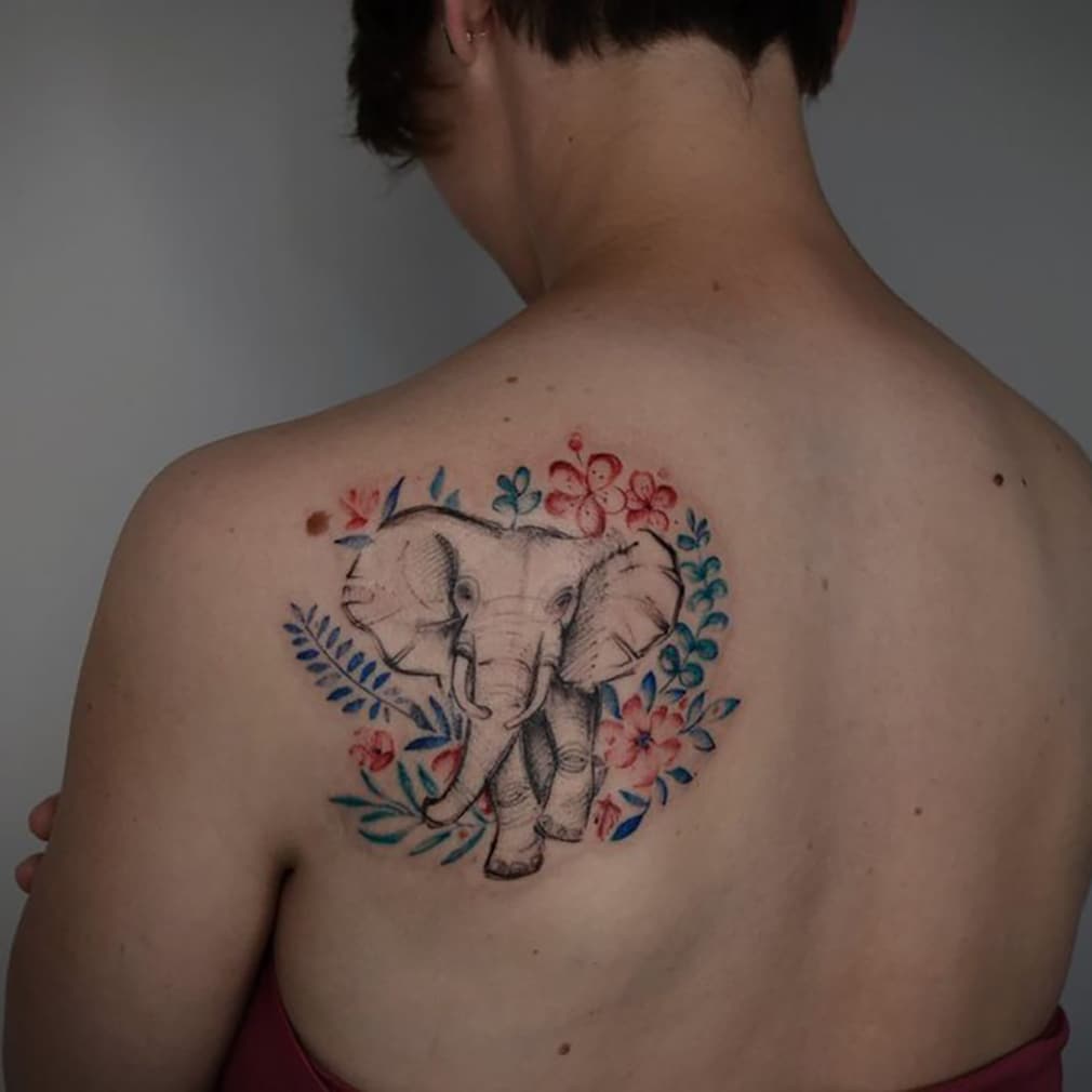 Elephant tattoo for women