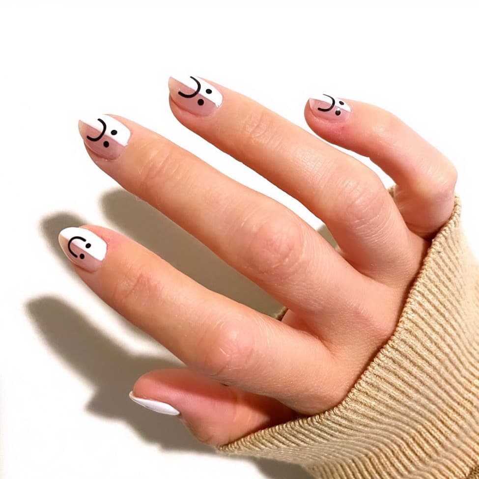 Fun black and white nails