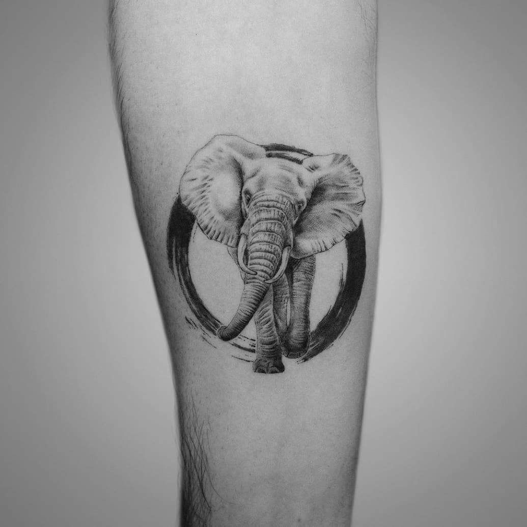Ink Elephant Tattoo