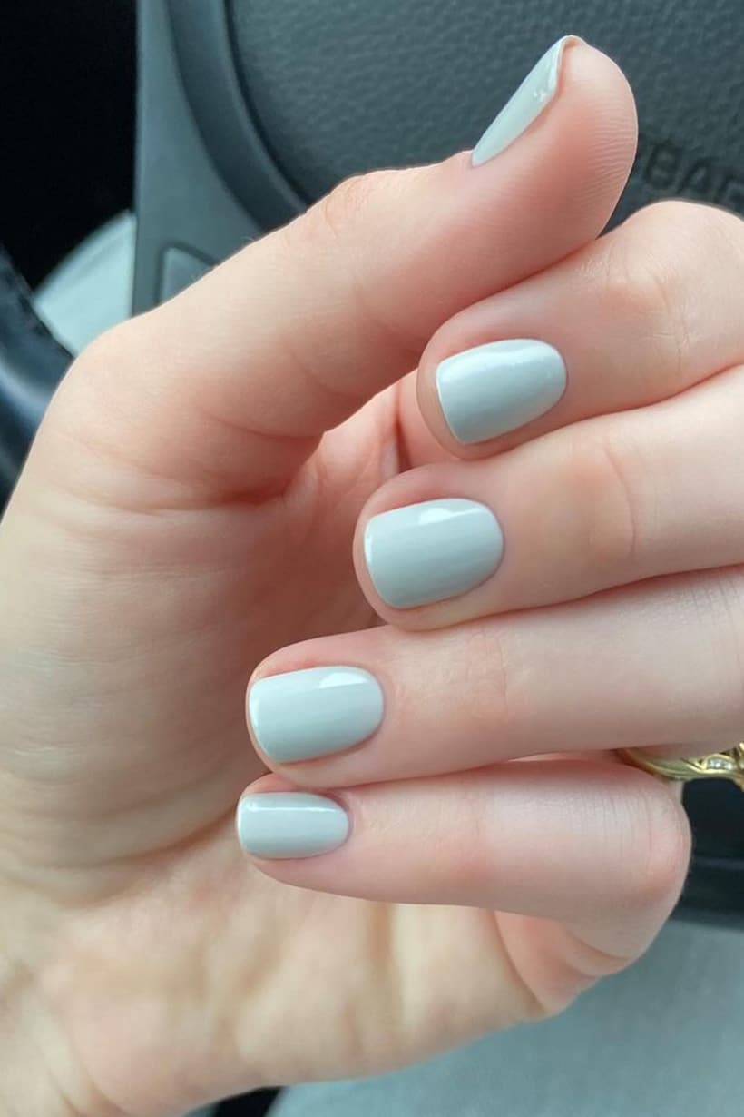 Short gray nails