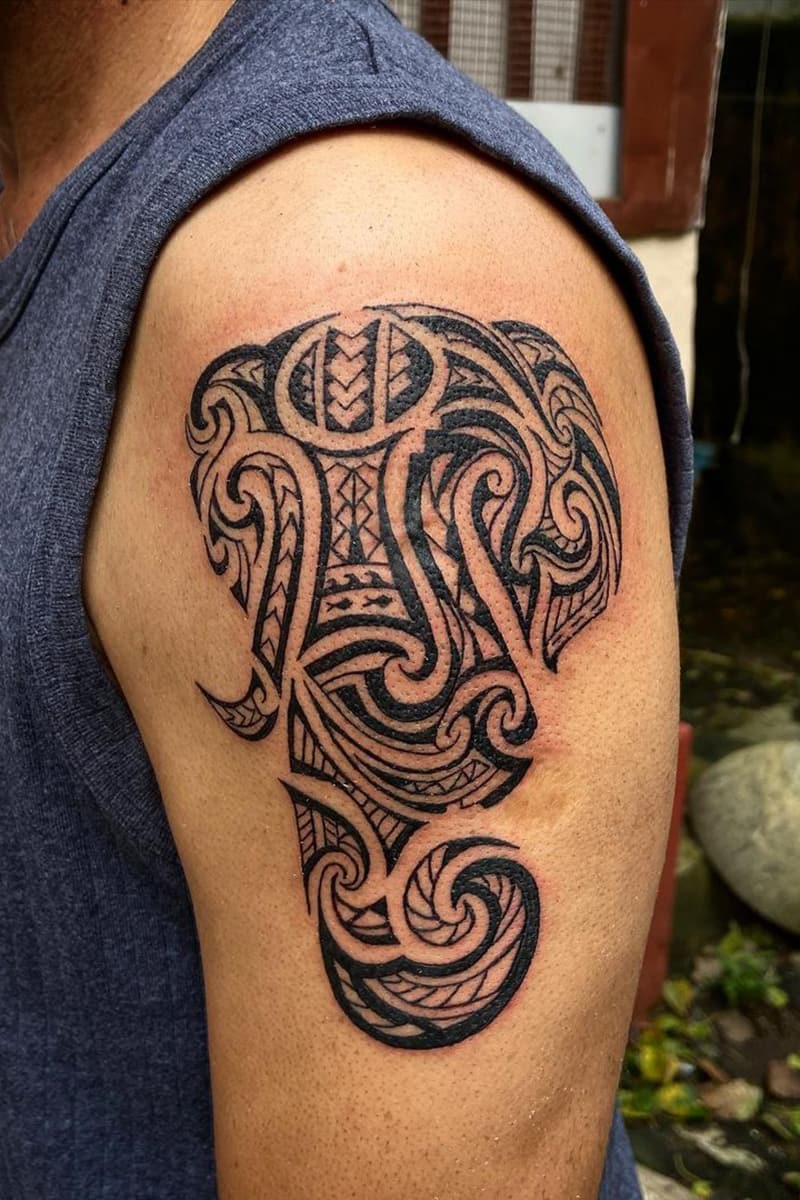 Tribal Elephant Tattoo