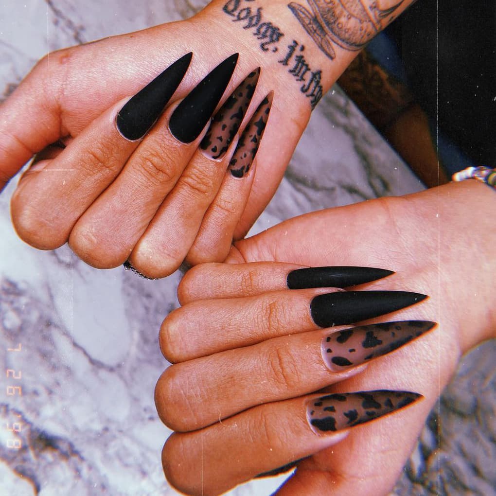 Black jelly nails