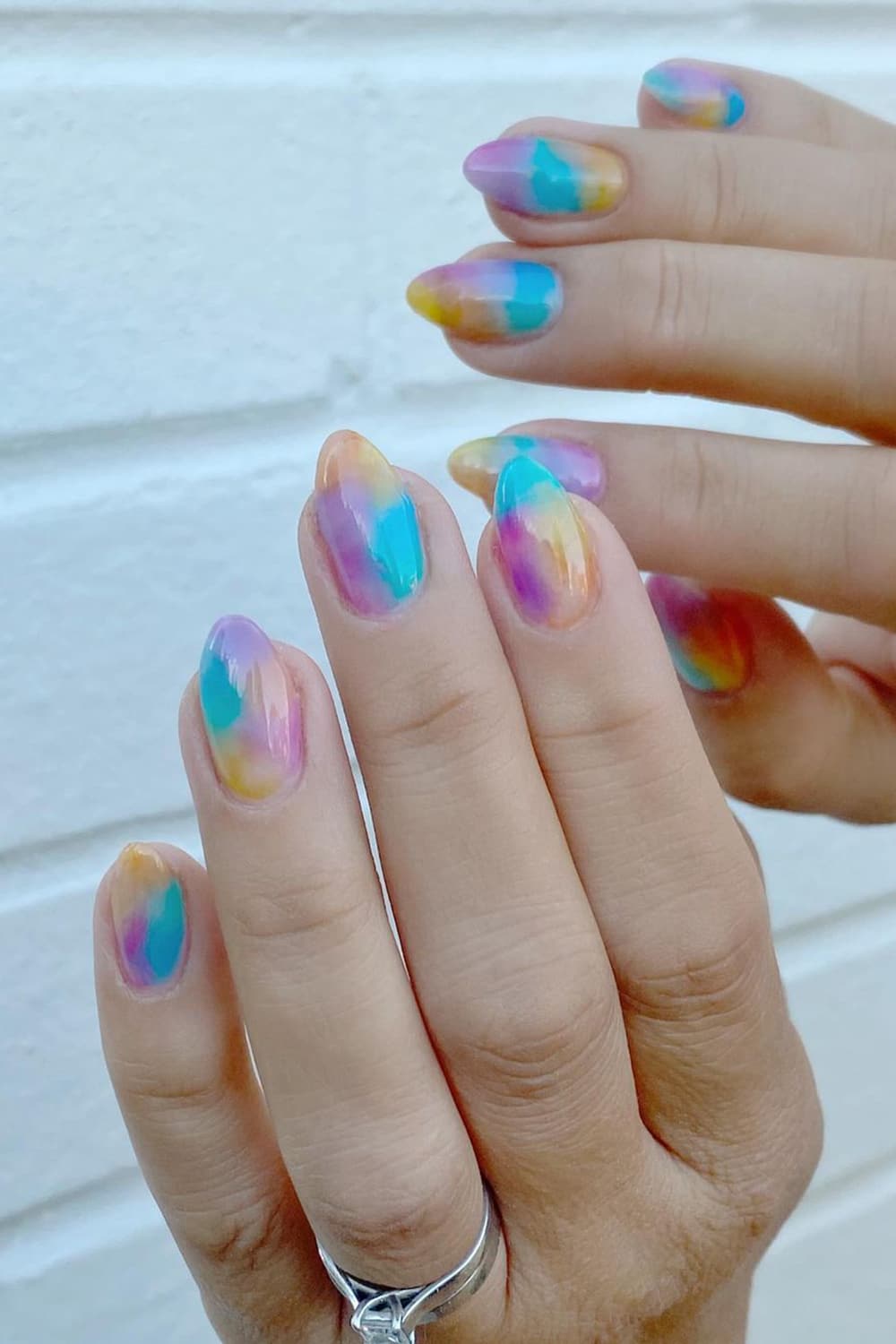 Colorful jelly nails