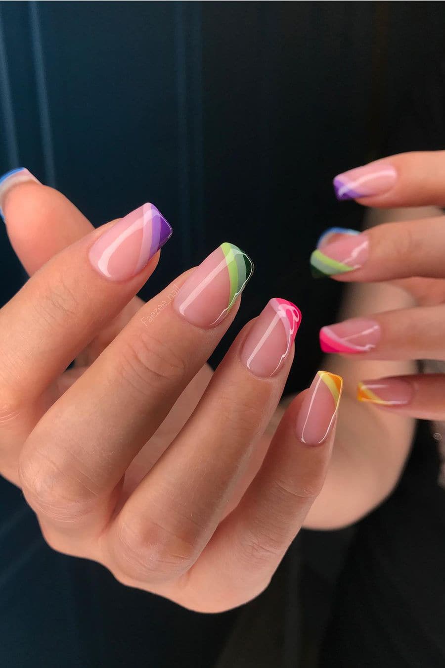 Creative French jelly nails