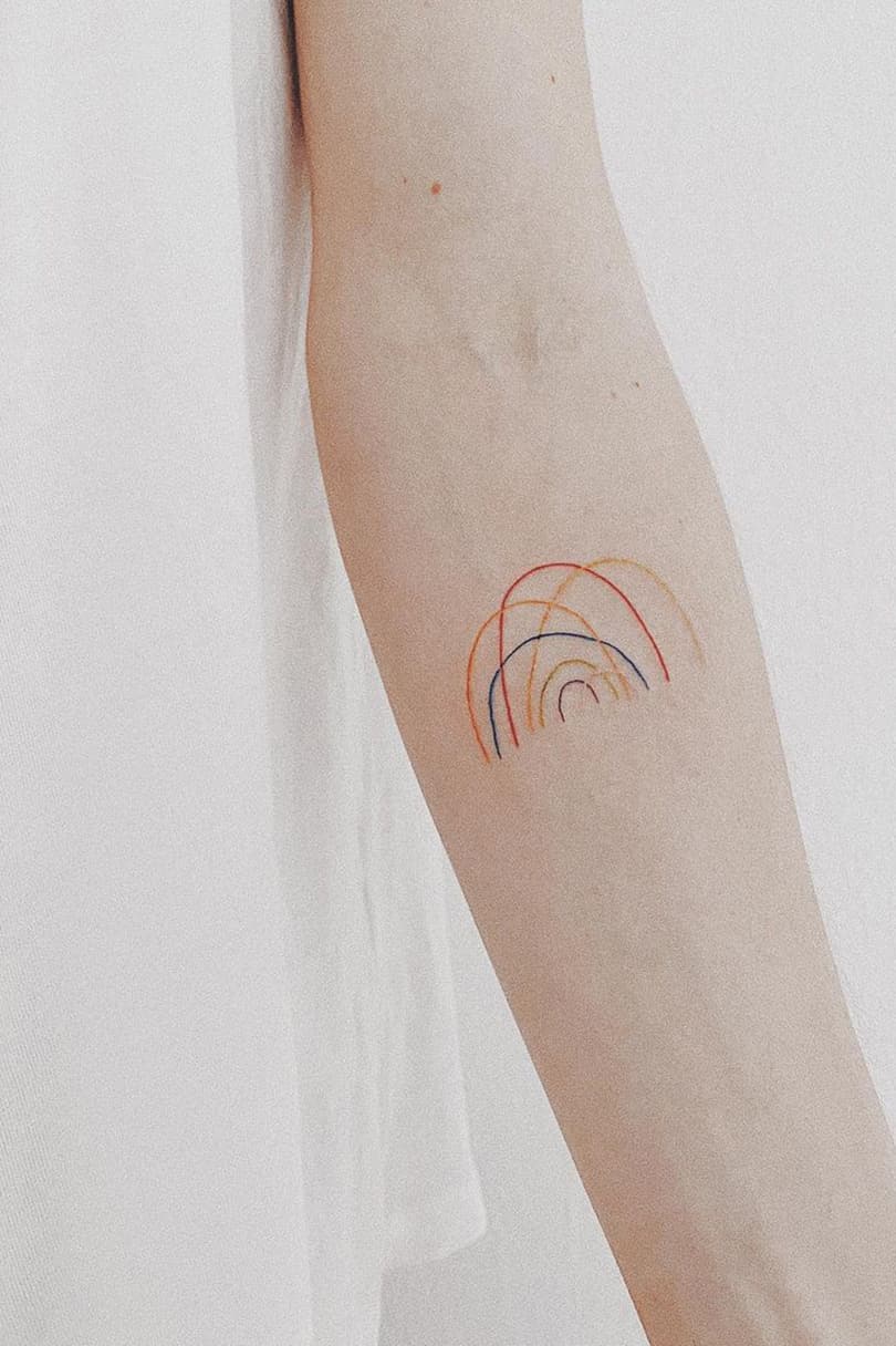 Creative rainbow tattoo