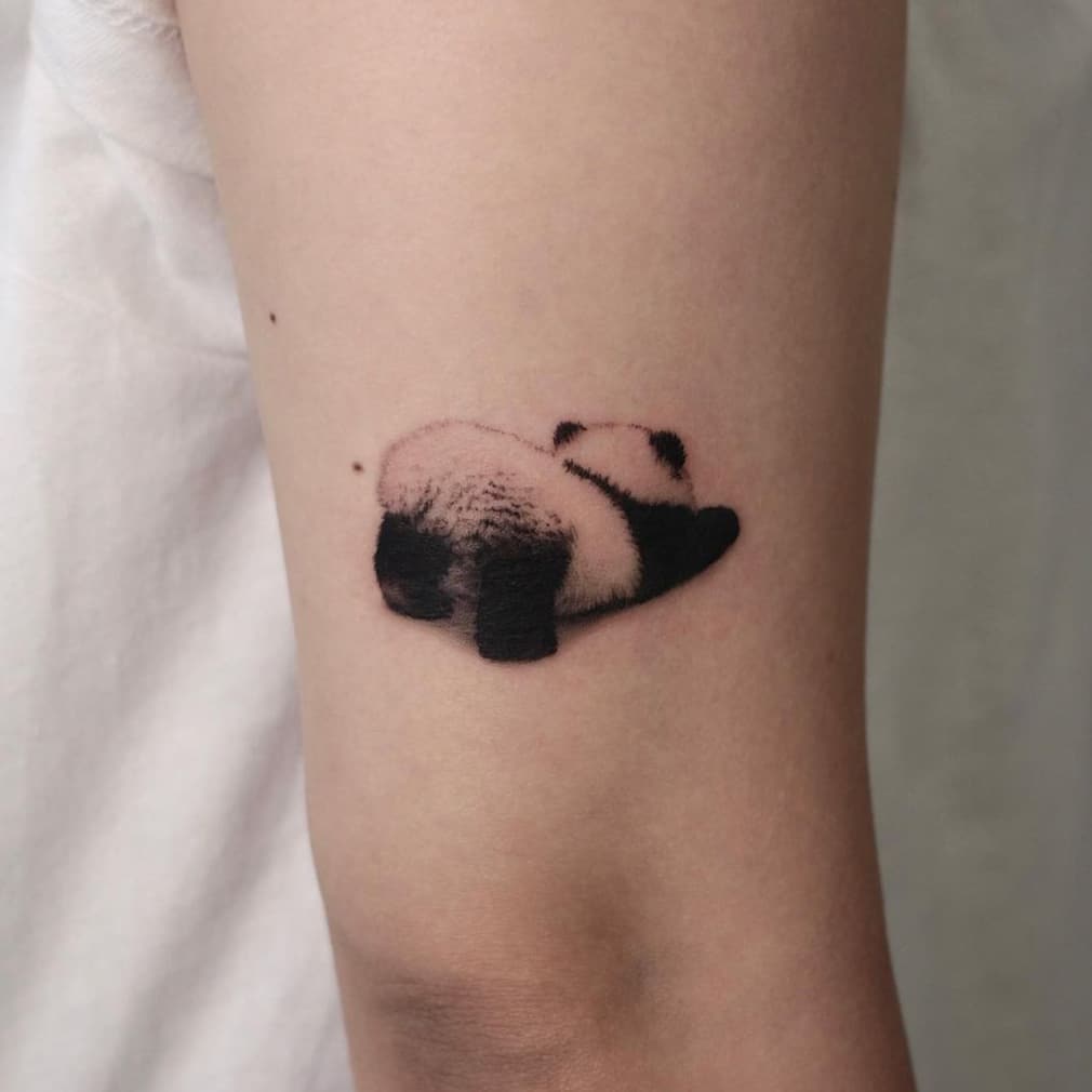 Cute panda tattoo