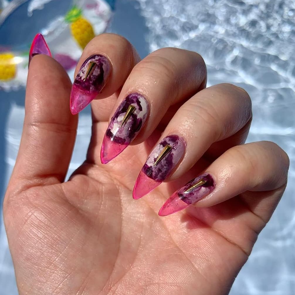 Elegant jelly nails