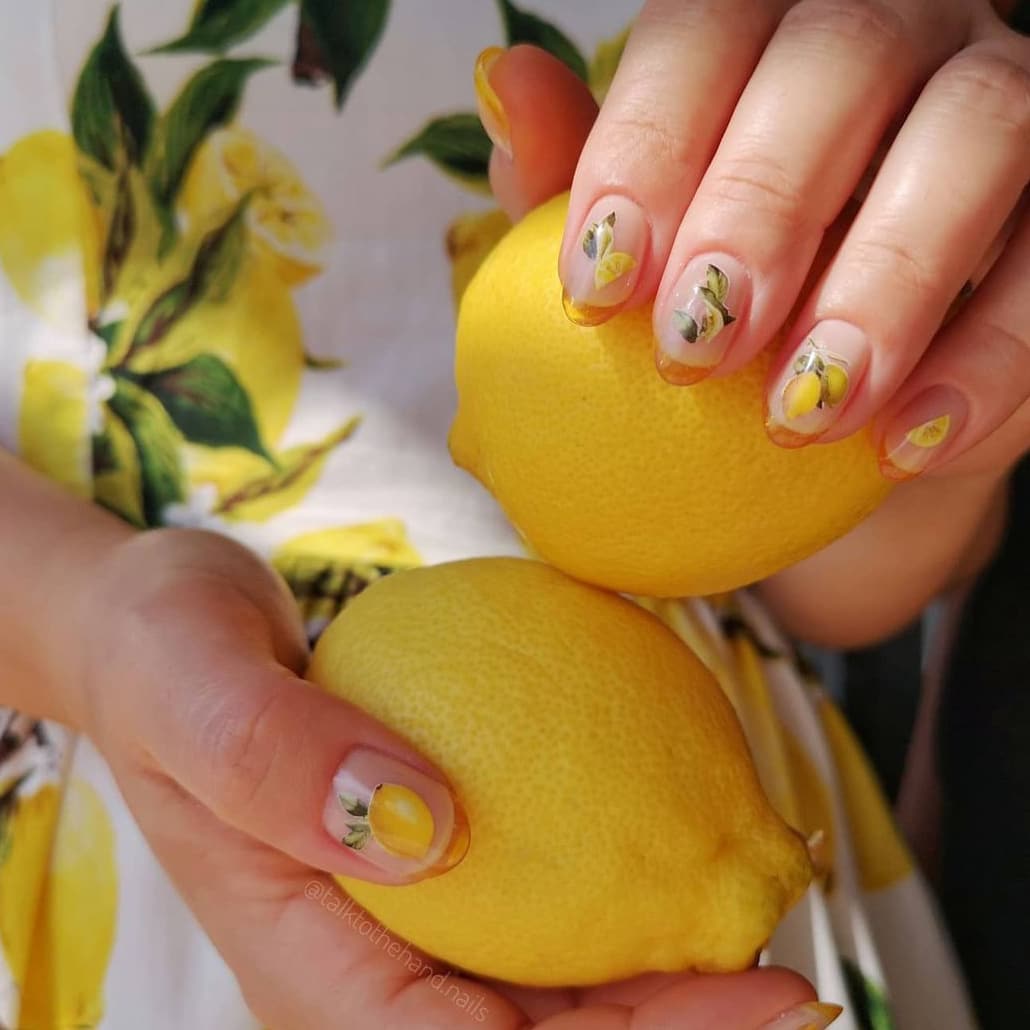 Fruit theme jelly nails