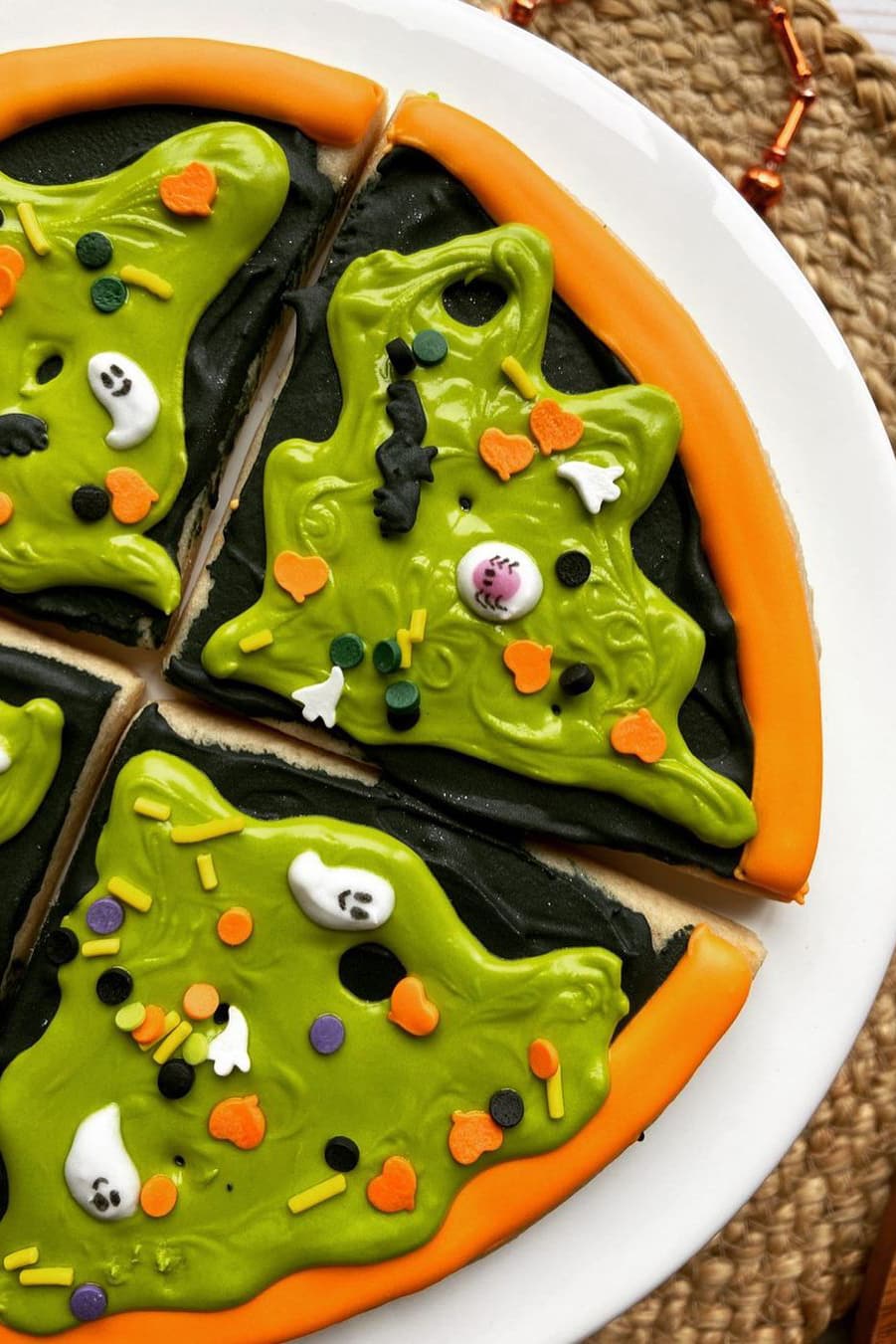 Halloween Pizza Cookies