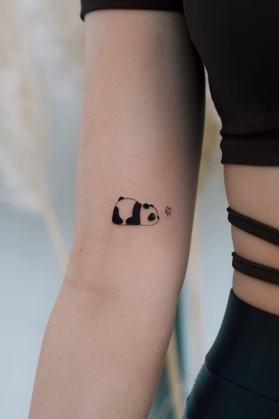 Panda and Butterfly Tattoo