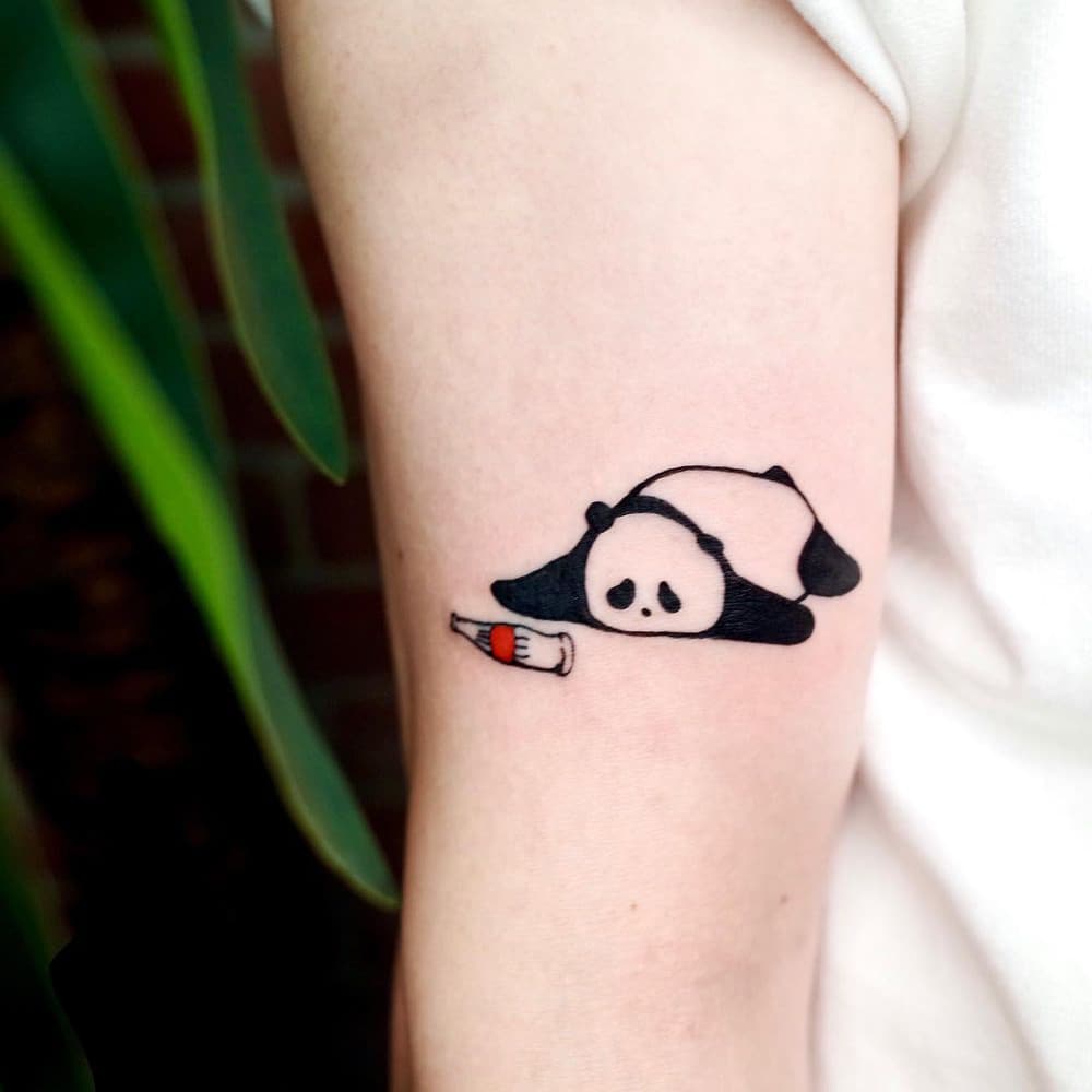 Panda and Coca-Cola tattoo