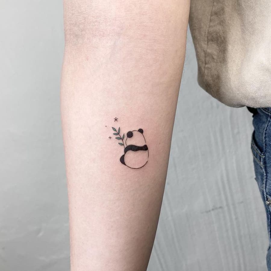 Panda small tattoo