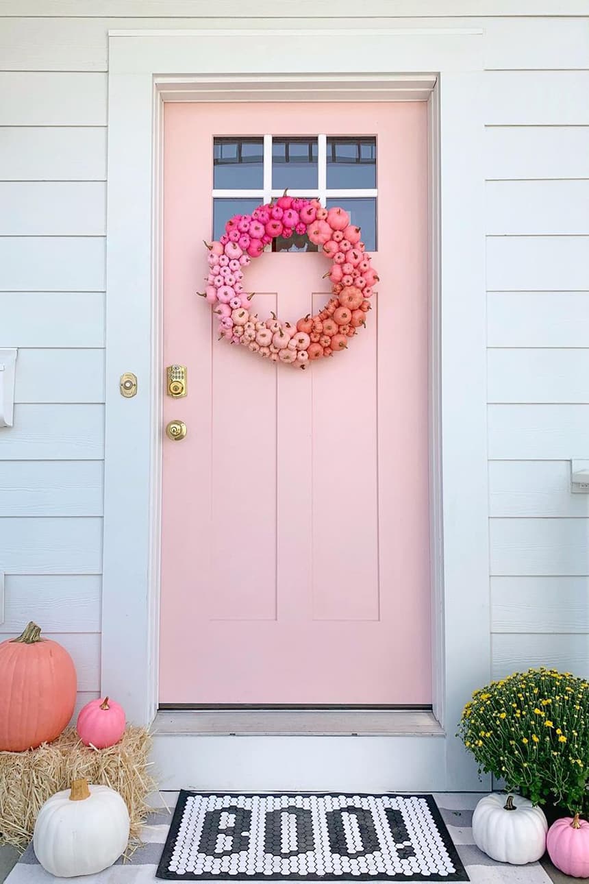 Pink Halloween Porch