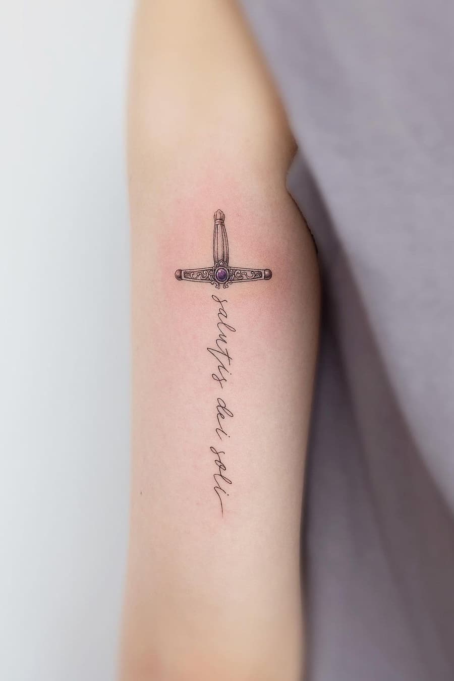 Quote Sword Tattoo