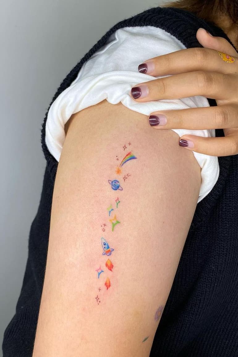 Rainbow Galaxy Tattoo