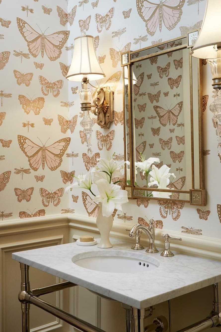 Small bathroom wallpaper