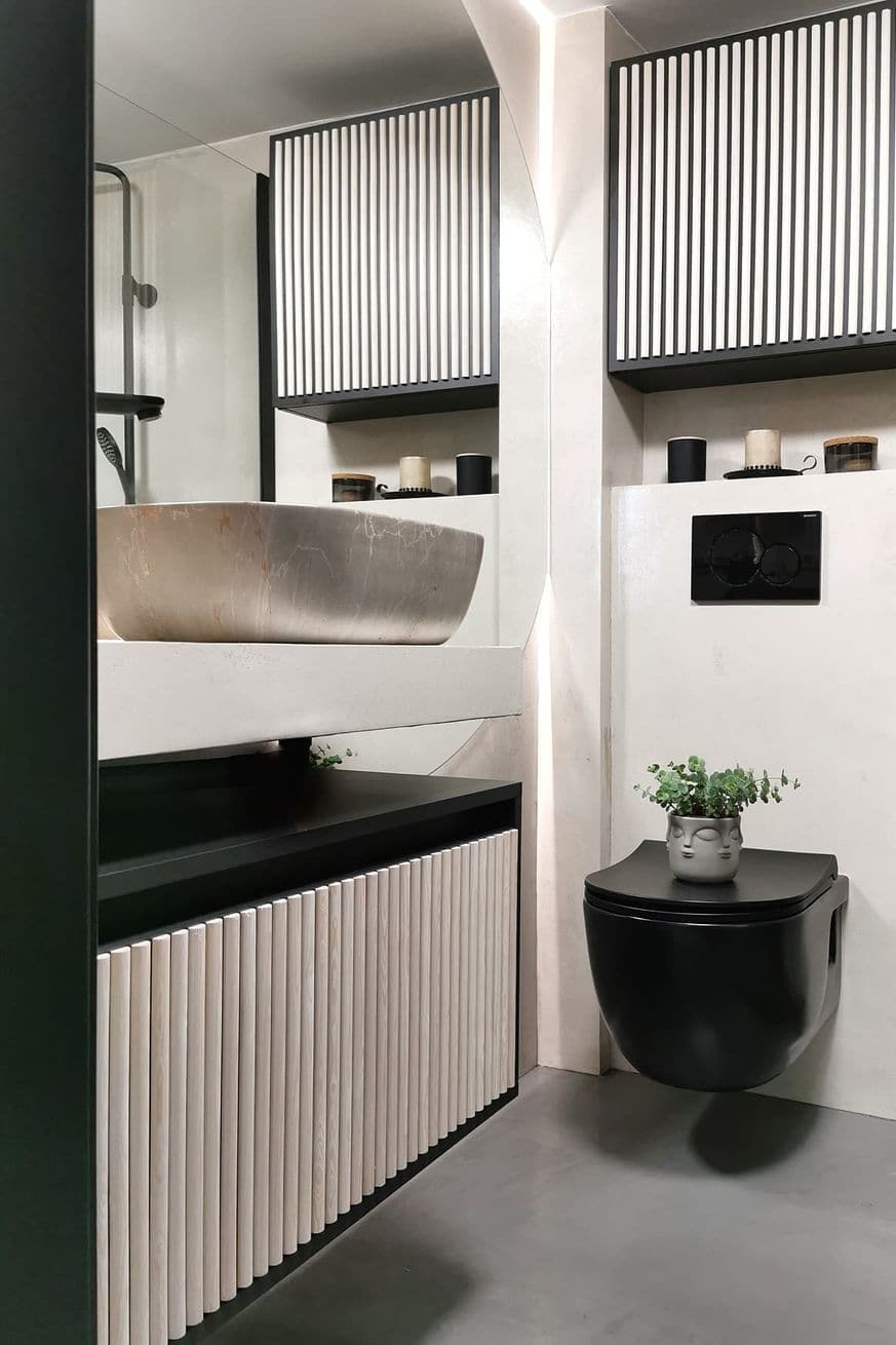 Small black bathroom