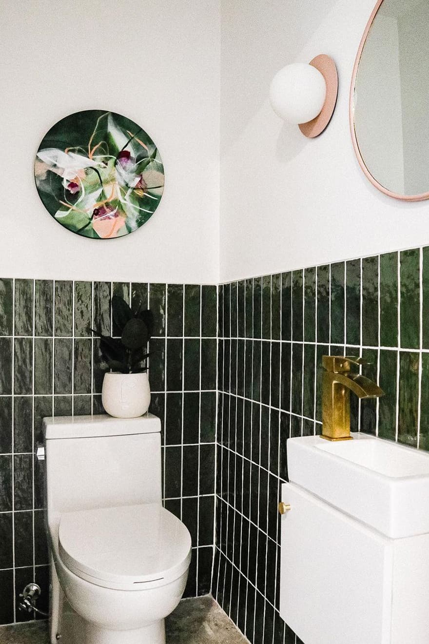 Small green bathroom