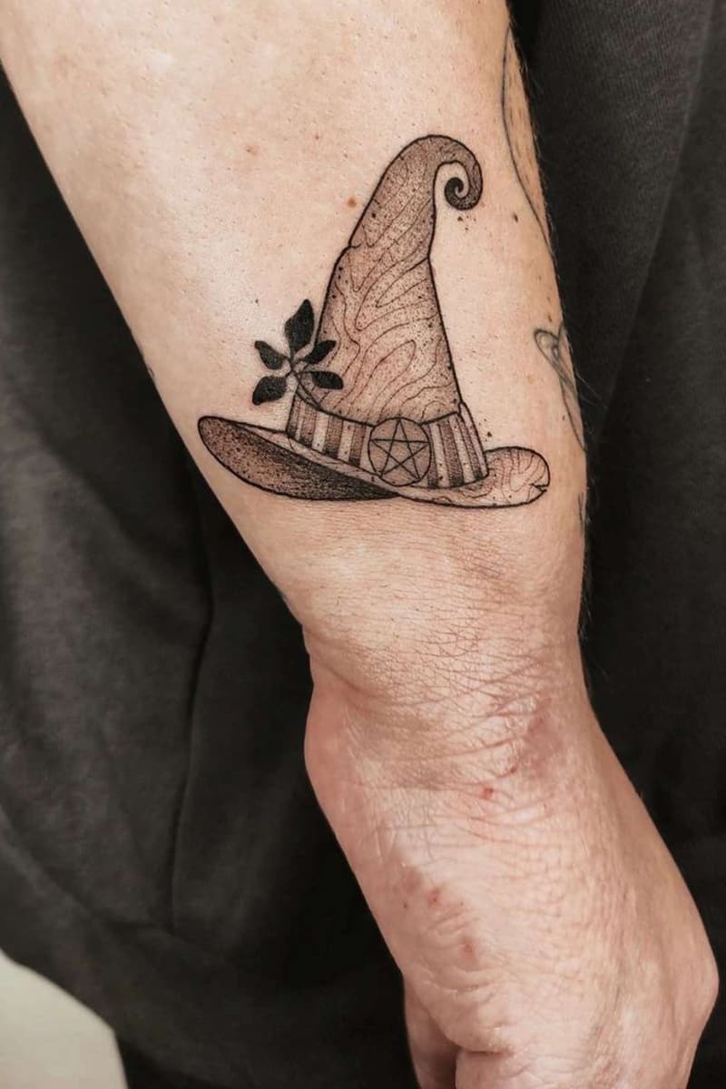 Witch hat tattoo