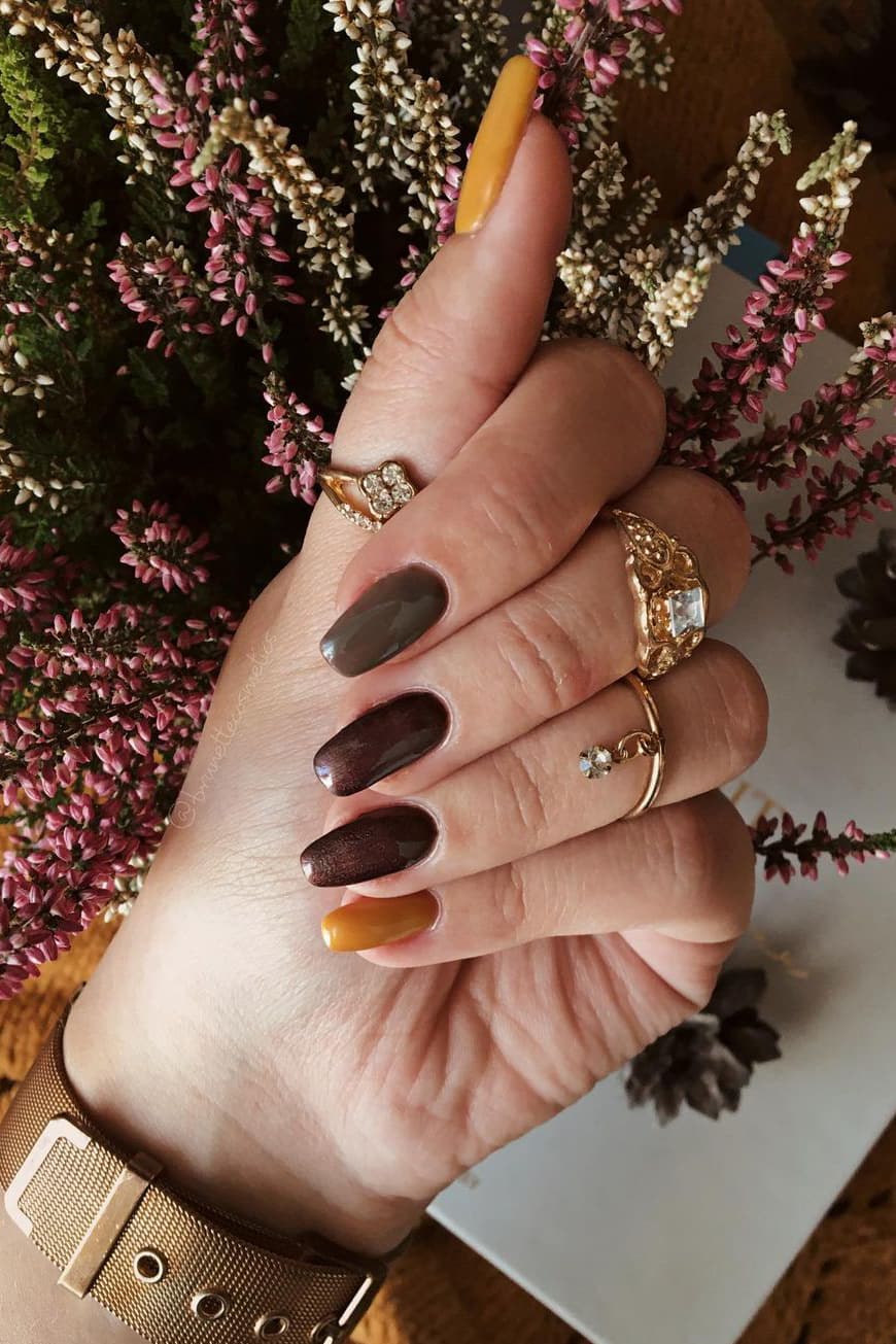 Autumn brown nails