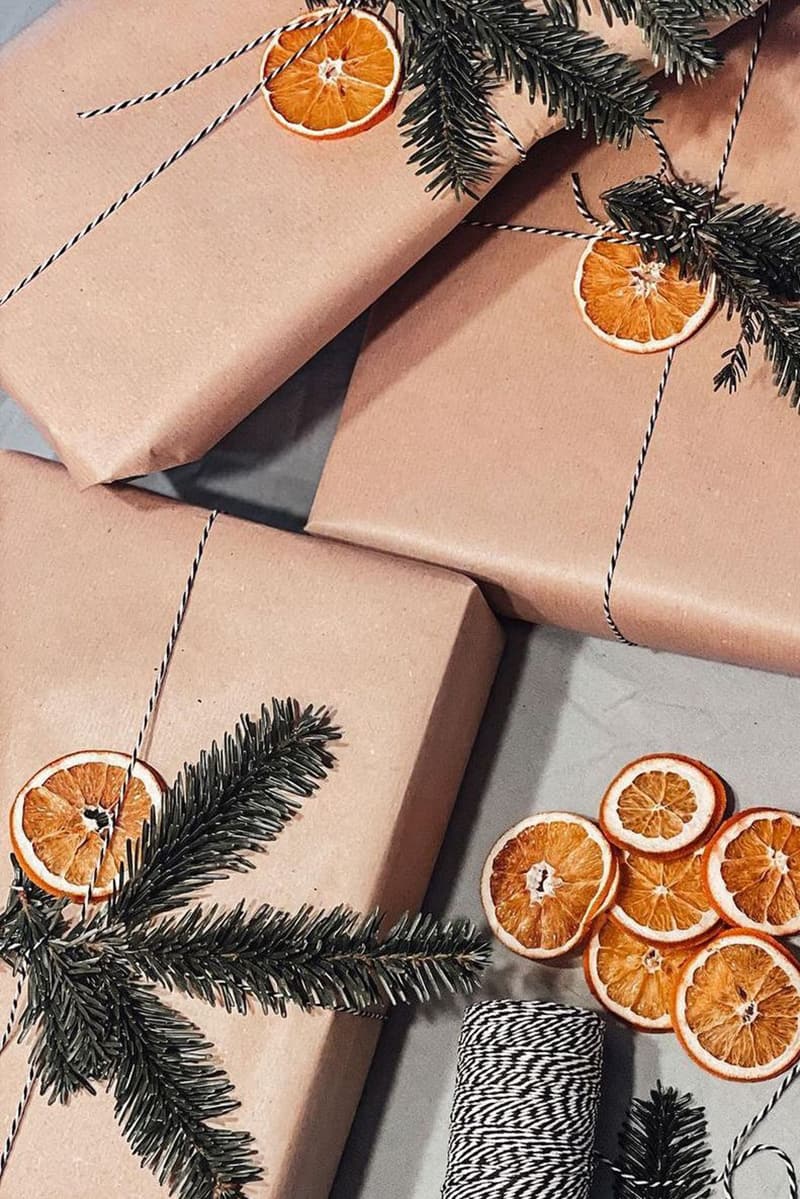 Dried orange gift box