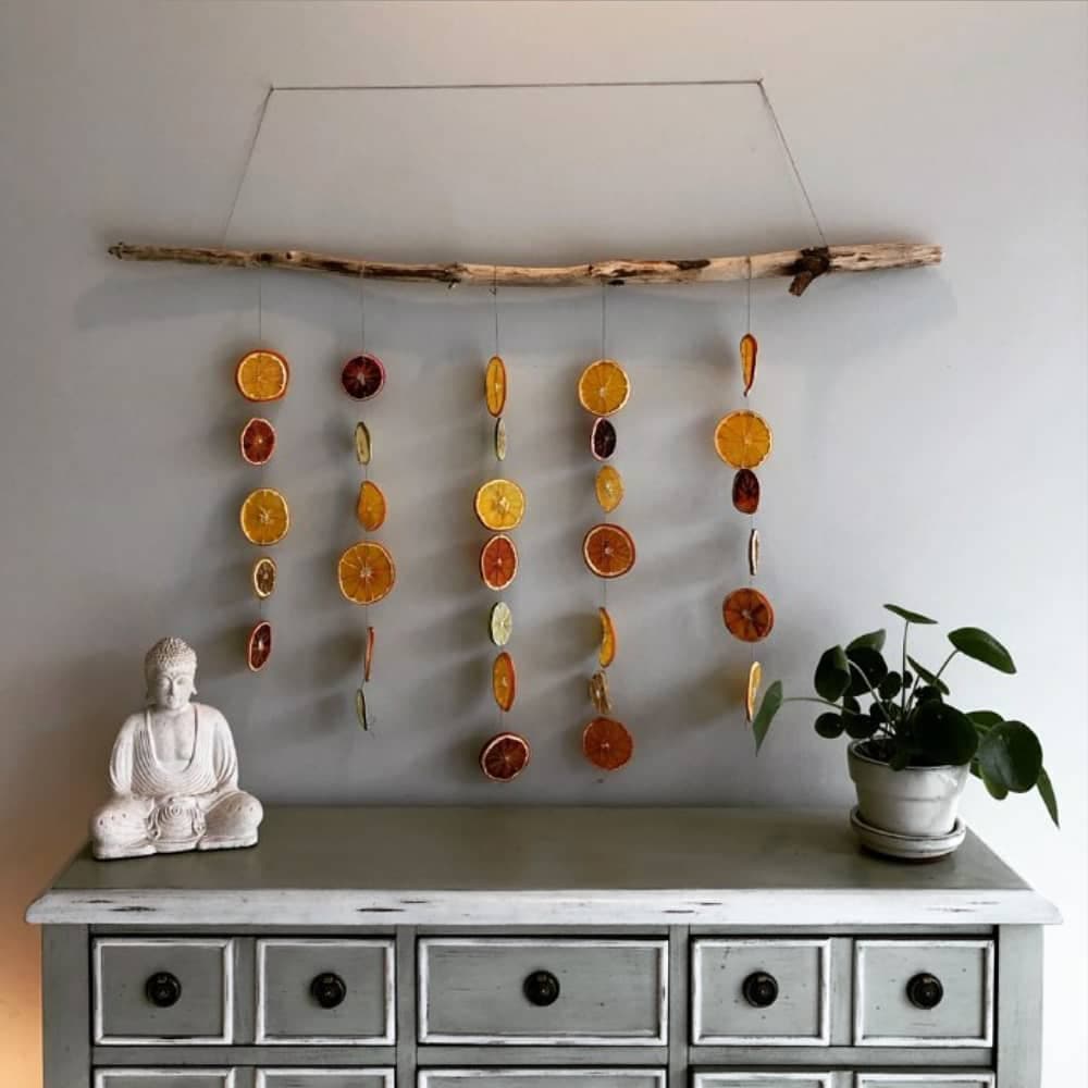 Dried orange wall decoration