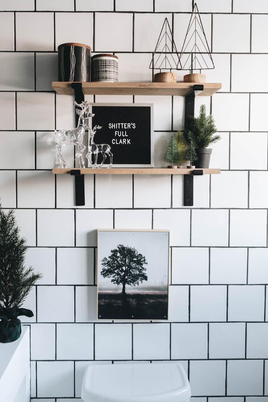 Modern Christmas bathroom