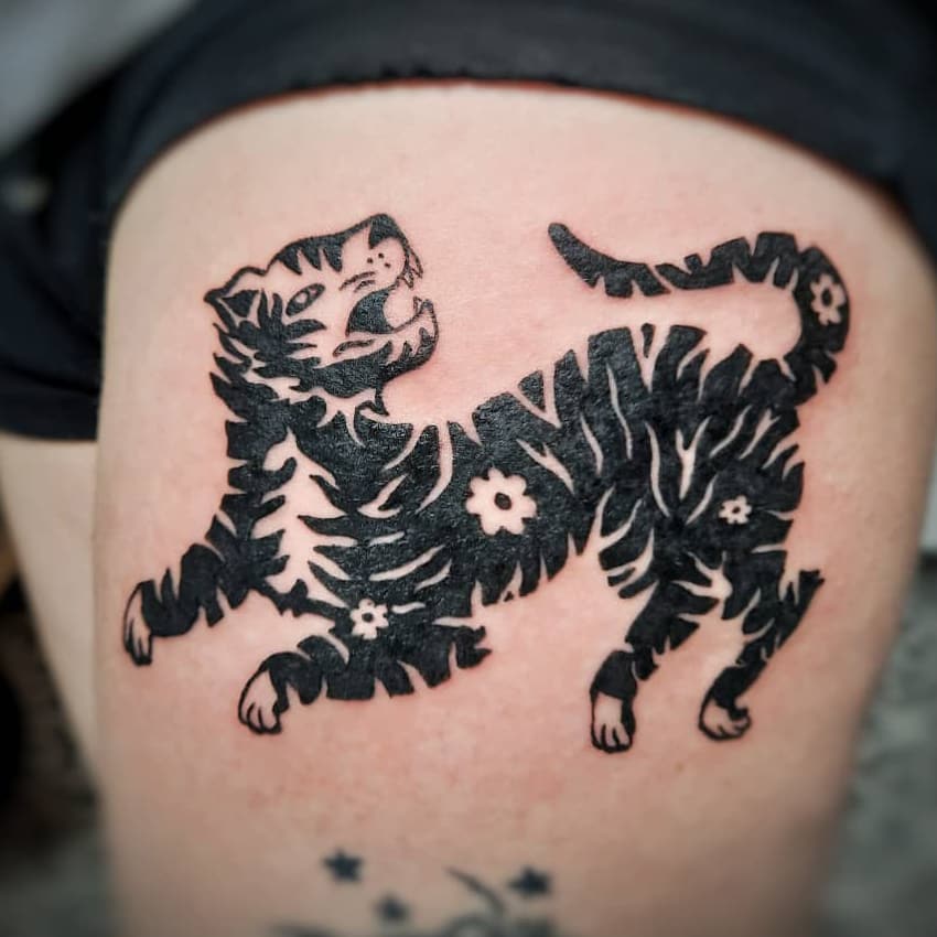 Special tiger tattoo
