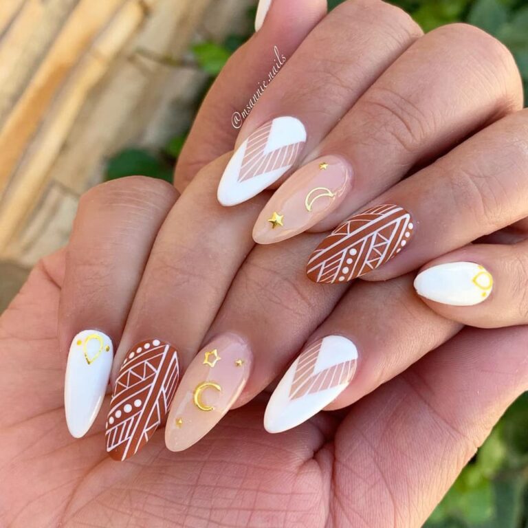 28 Unique And Simple Boho Nail Art Designs