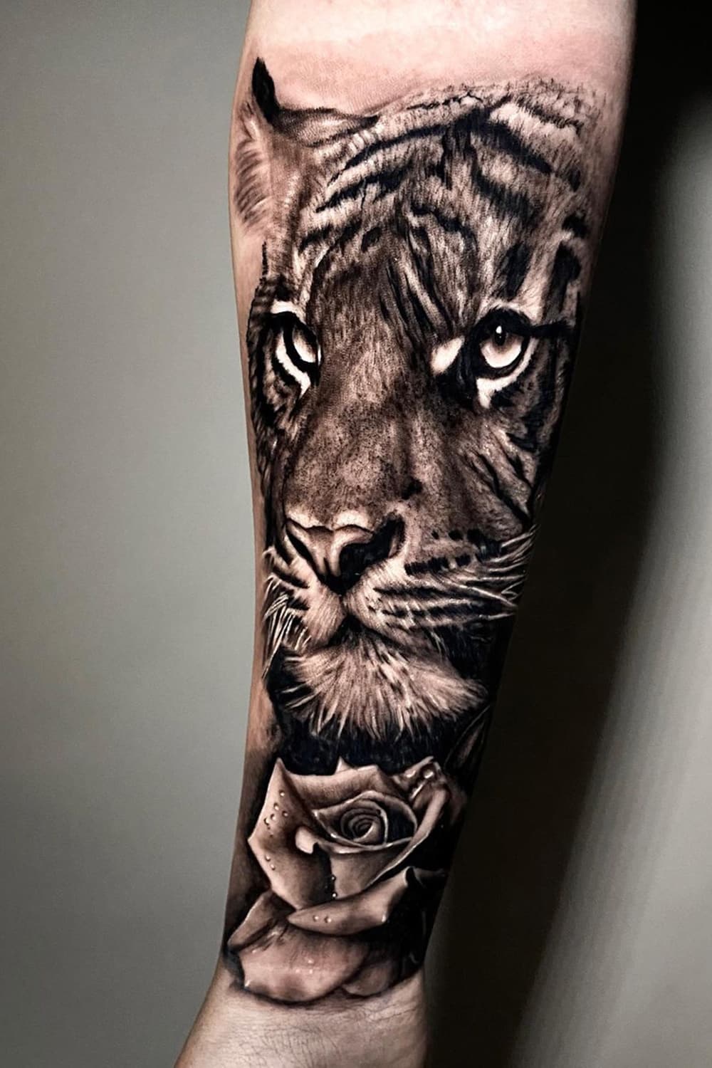 Tiger Rose Tattoo
