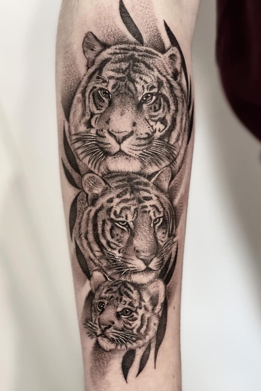Tiger tattoos for the family