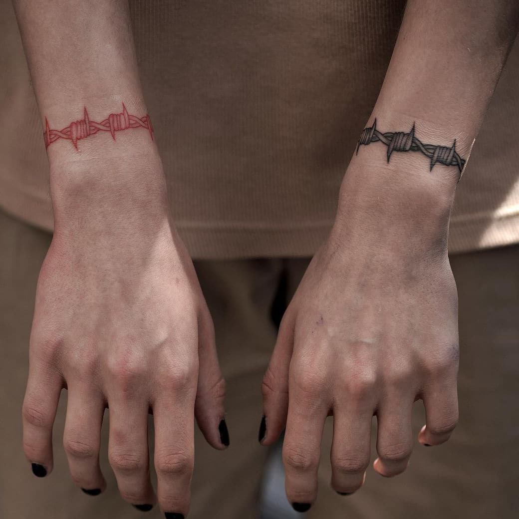 Barbed Wire Bracelet Tattoo