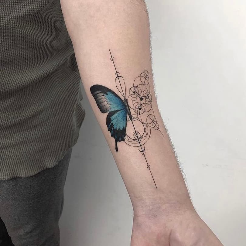 Butterfly Geometric Tattoo
