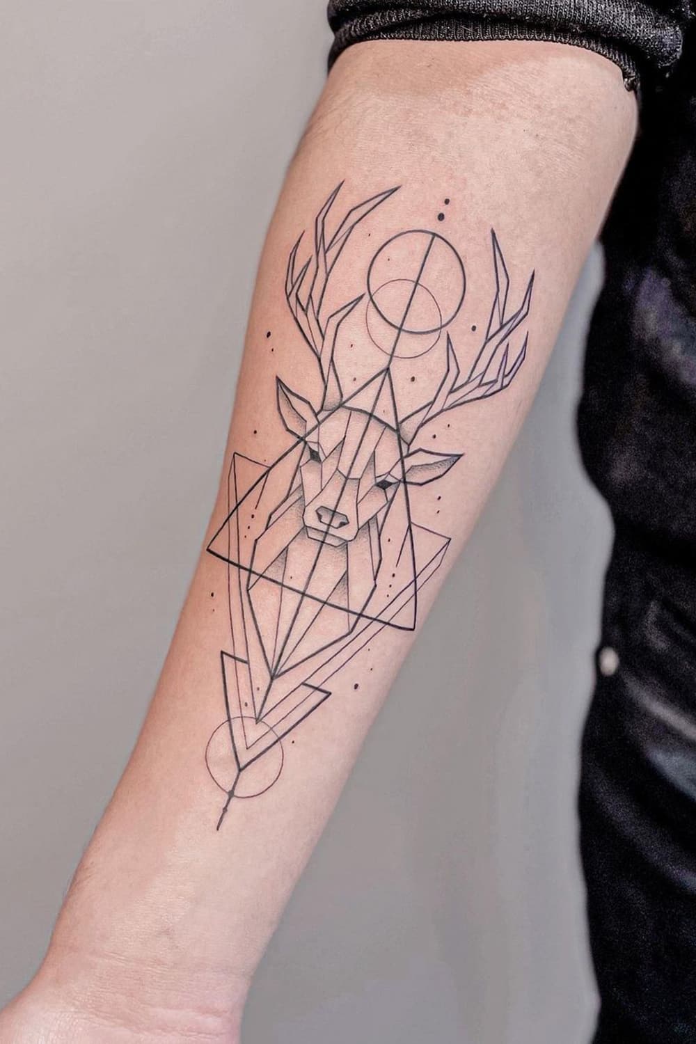 Deer Geometric Tattoo