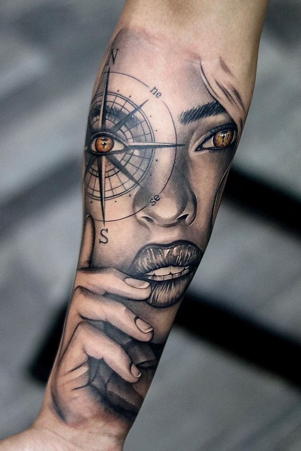 Eye Compass Tattoo