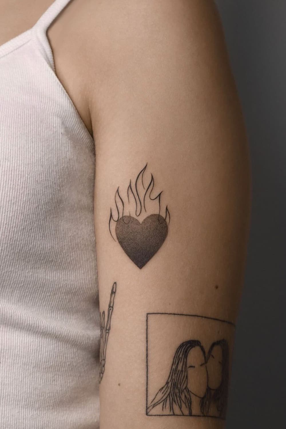 Flame Heart Tattoo