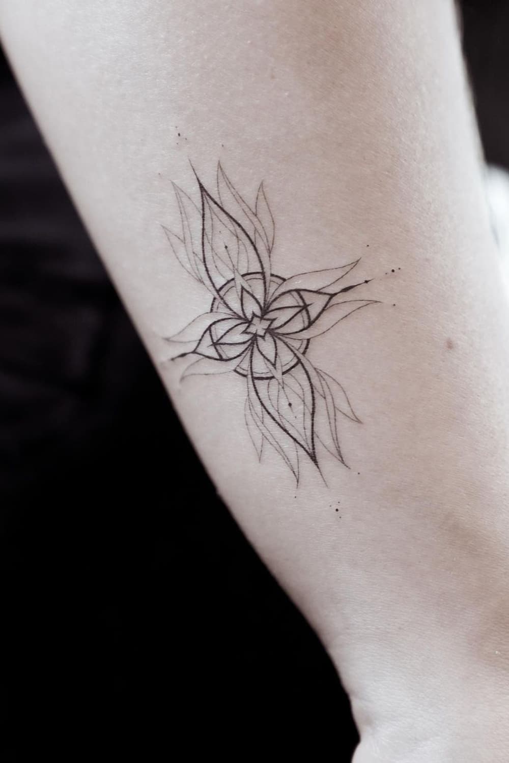 Flower Geometric Tattoo