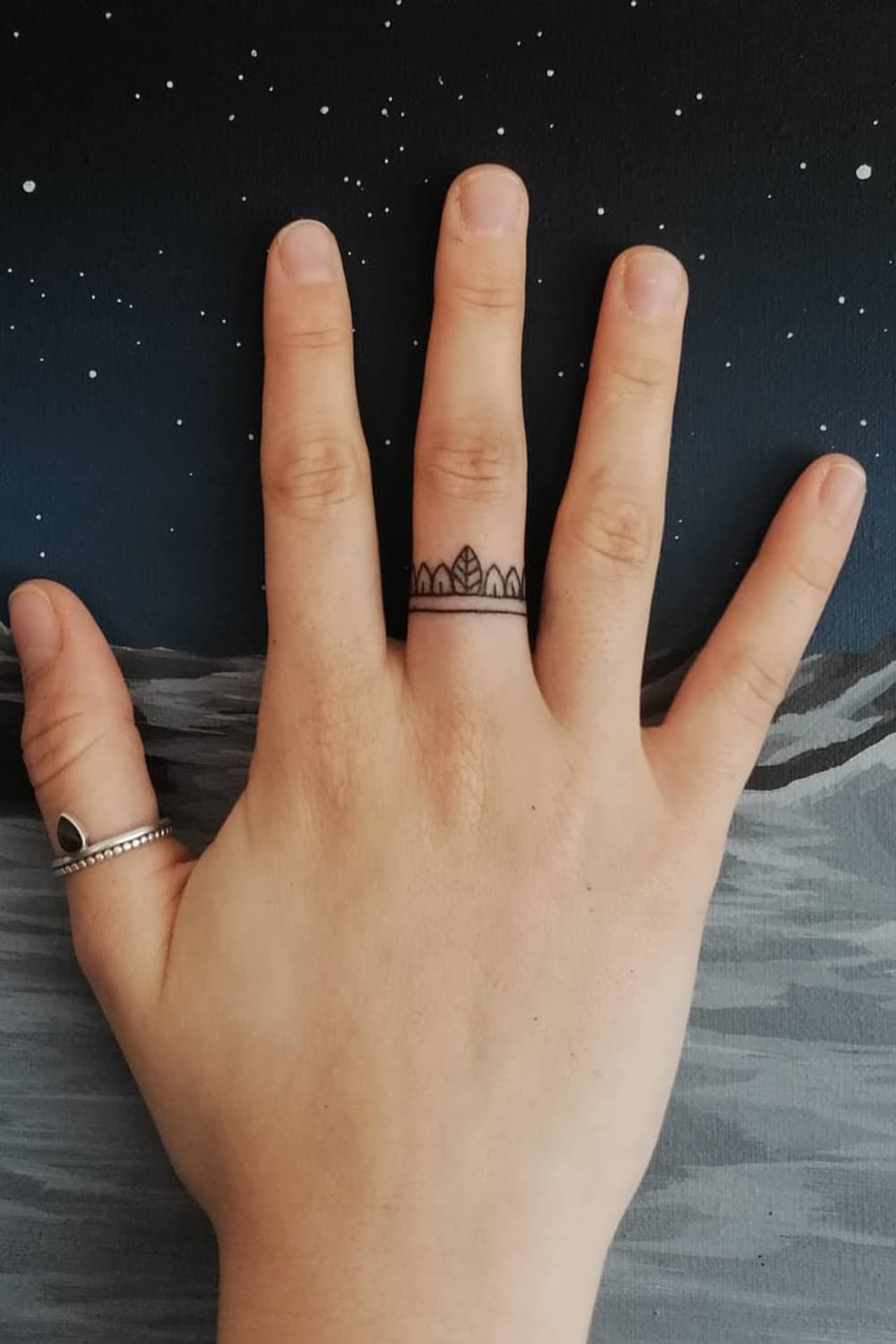 Forest ring tattoo