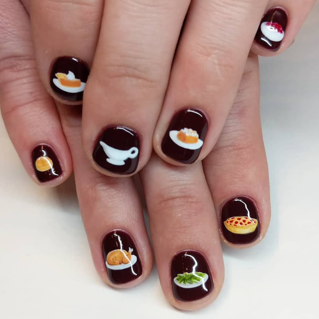 Fun Thanksgiving nails