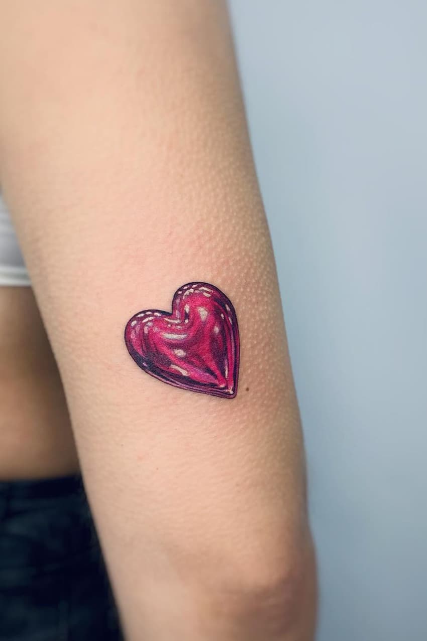 Gem Heart Tattoo