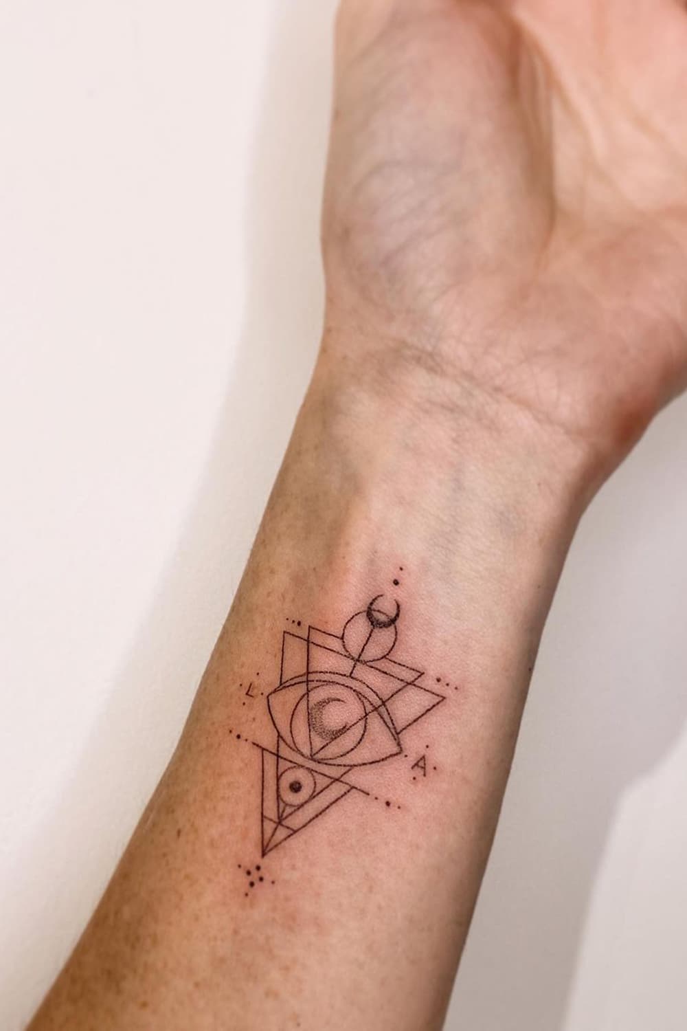 Geometric Eye Tattoo