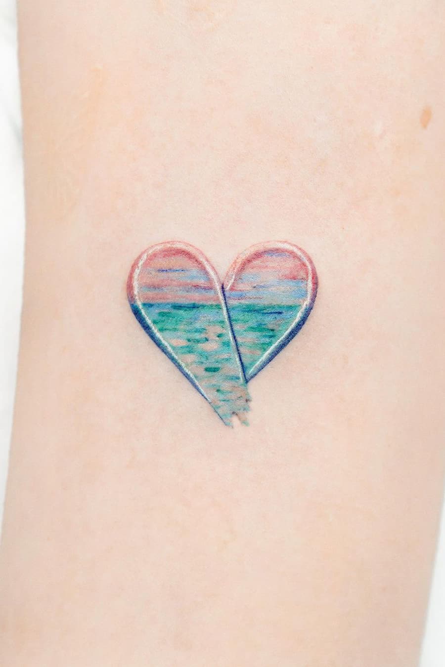 Landscape Heart Tattoo