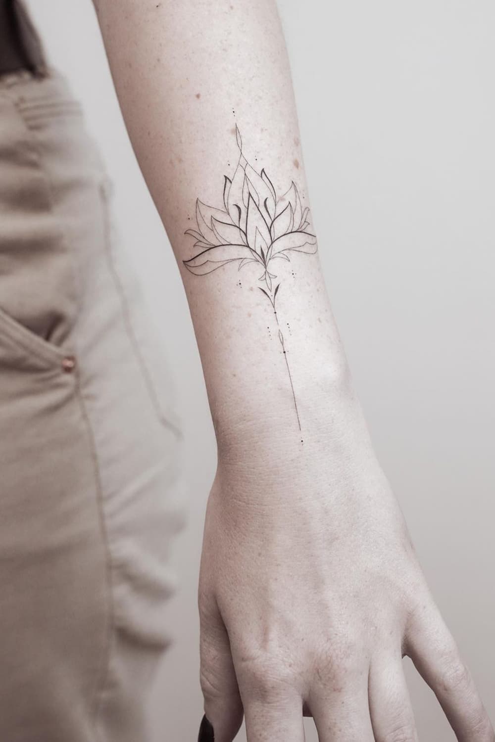 Lotus Geometric Tattoo