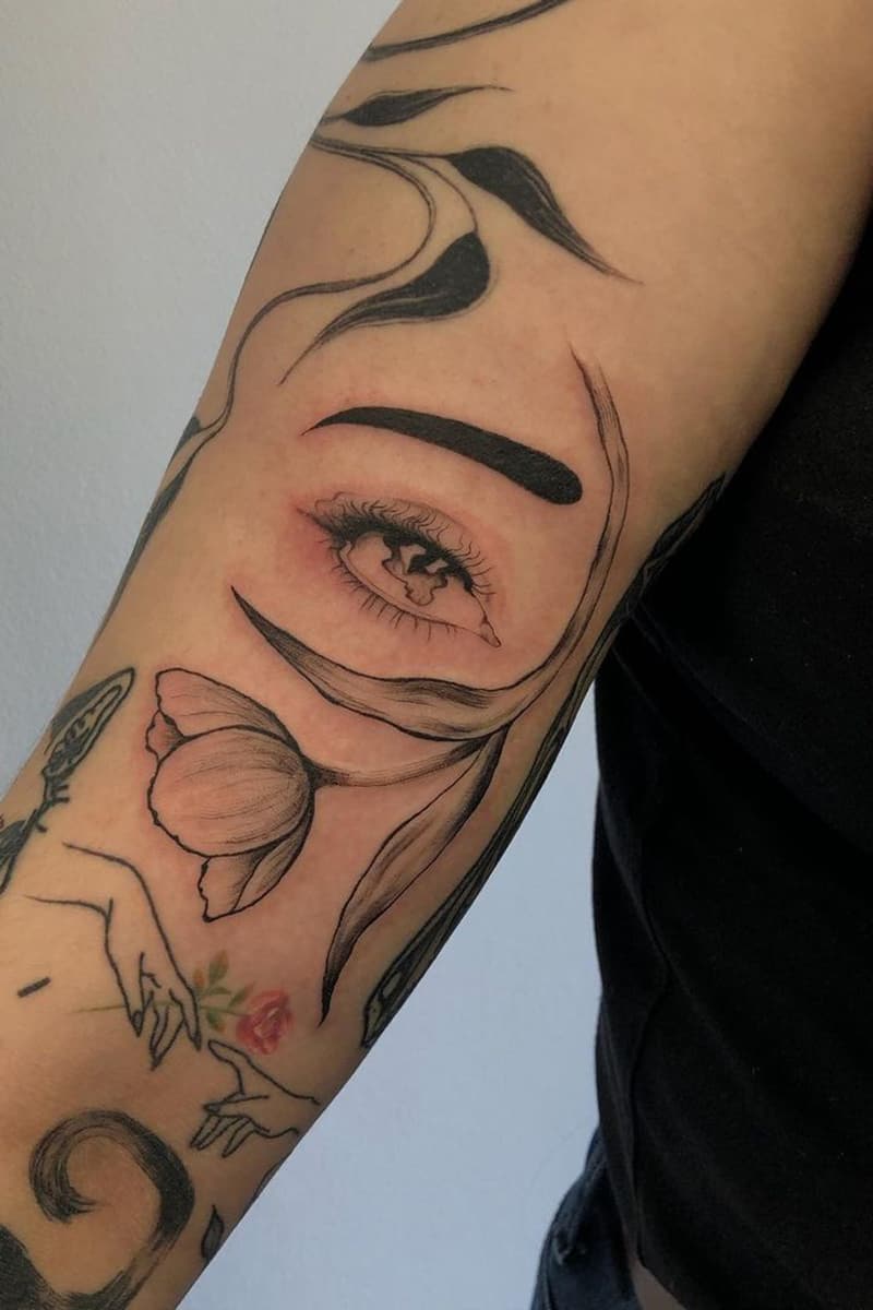 Melting Eye Tattoo