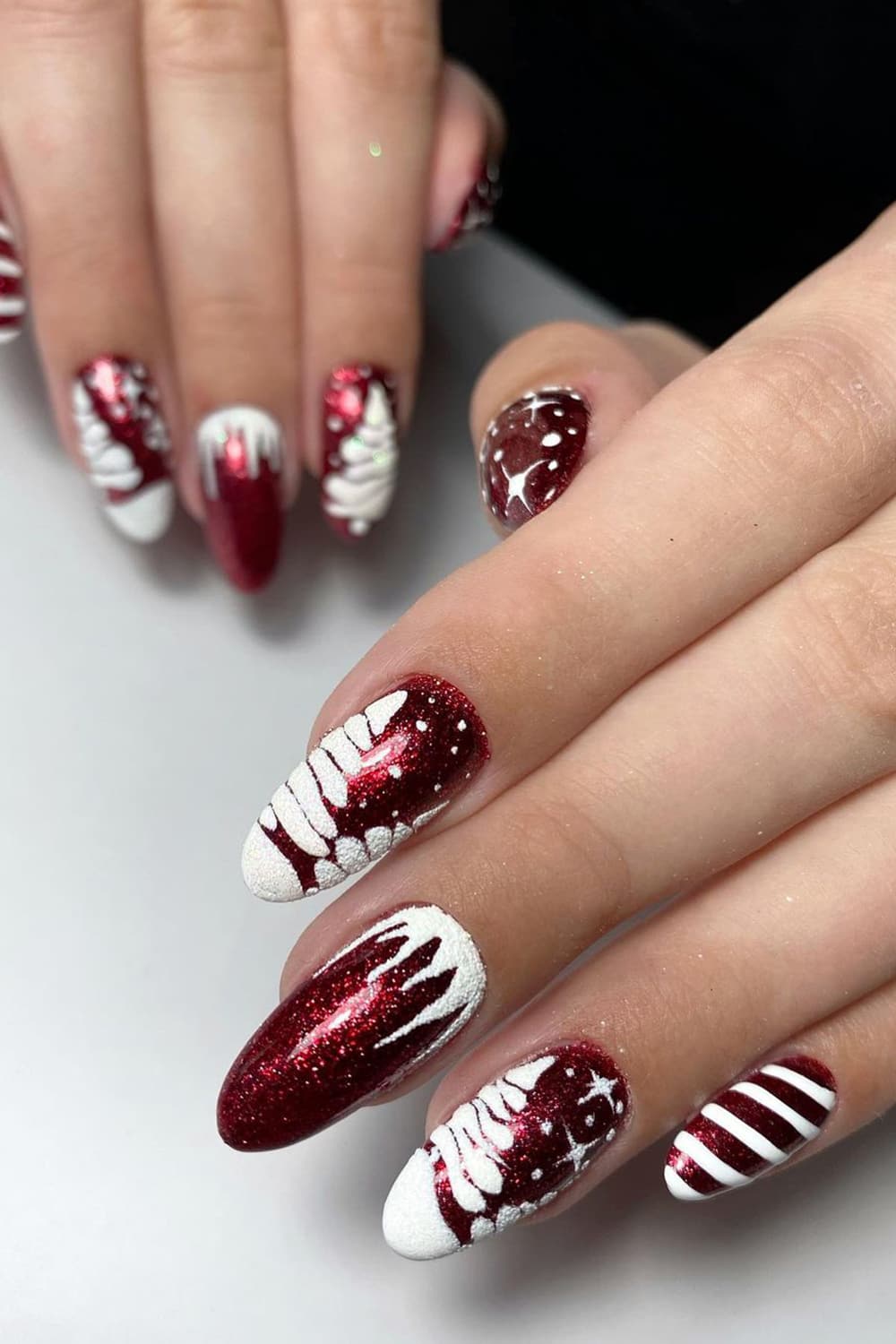 New Year Nails with Christmas vibe