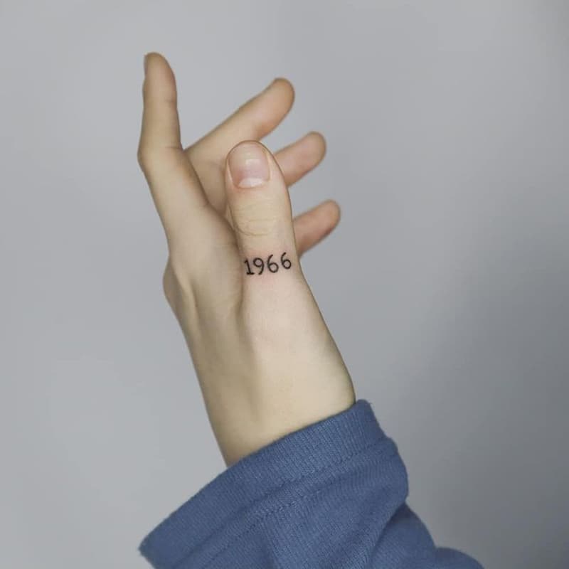 Number ring tattoo
