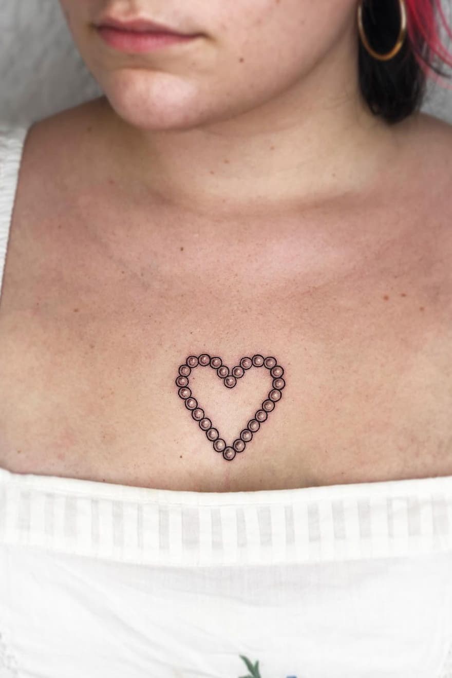 Pearl Heart Tattoo