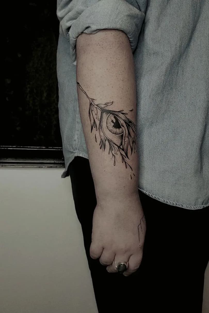 Plant Eye Tattoo